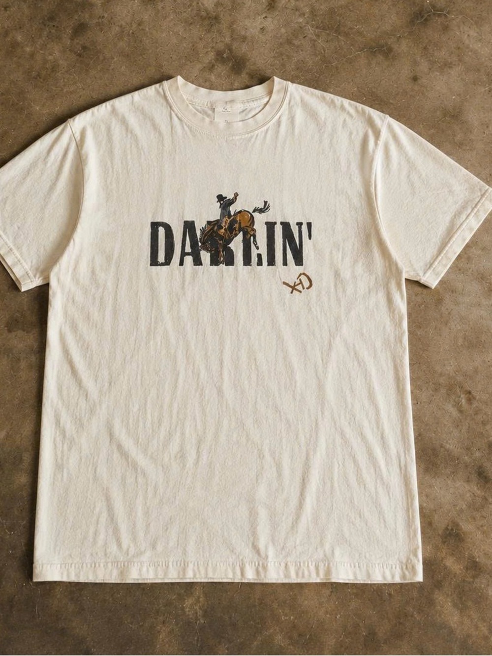 Rodeo 'DARKIN'' Graphic Gildan Cream Short-Sleeve Tee with